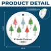 Custom Ceramic Ornament - Personalized Best Friend Christmas Birthday Gifts For Women, Besties, Sisters, BFF - Together Feels Like Magic