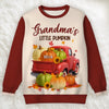 Custom Fall Autumn Waffle Sweatshirt - Personalized Birthday Gifts For Mom, Grandma - Laughter Echoes Through Every Hug