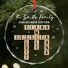 Custom Scrabble Circle Glass Ornament - Personalized Christmas Birthday Gifts For Grandpa, Grandma - Gifts Of Love Await