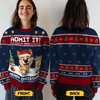 Custom Unisex Ugly Sweatshirt - Personalized Christmas Birthday Gifts For Dog Lovers, Dog Dad And Mom - Life’s Ruff Without Me