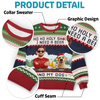 Custom Unisex Ugly Sweatshirt - Personalized Christmas Birthday Gifts For Dog Lovers, Dog Dad And Mom - Dear Santa, Just Bring Beer
