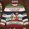 Custom Unisex Ugly Sweatshirt - Personalized Christmas Birthday Gifts For Dog Lovers, Dog Dad And Mom - Ho Ho Hold My Beer