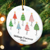 Custom Ceramic Ornament - Personalized Christmas Birthday Gifts For Mom, Dad, Brother, Sister, Kids - Our Festive Family Forest