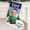 Custom Christmas Stocking - Personalized Christmas Birthday Gifts For Family, Dog Cat Lovers - Home Is Where The Stockings Hang