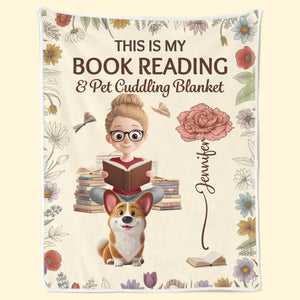 Custom Blanket - Personalized Christmas Bookish Gifts For Book Lovers, Bookworms, Dog Dad And Mom, Cat Owners - Reading Buddies Forever