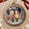 Custom Besties Forever Acrylic Ornament - Personalized Best Friend Christmas Birthday Gifts For Women, Besties, Sisters, BFF - Different Roots Same Soul