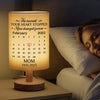 Custom Linen Bedside Table Lamp - Personalized Memorial Sympathy Gifts For Loss Of Mom, Dad - Always Near Always Loved
