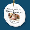 Custom Baby's First Christmas Grandparents Ceramic Ornament - Personalized Christmas Birthday Gifts For First Time Grandparents, Future Grandpa and Grandma, Family - Grandma And Grandpa Season