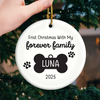Custom First Christmas Pet Ceramic Ornament - Personalized Christmas Birthday Gifts For Dog Lovers, Cat Lovers, Pet Dad And Mom, New Pet Ornament - New Fur In Family