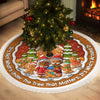 Custom Gingerbread Tree Skirt - Personalized Christmas Birthday Gifts For Grandma, Grandpa, Grandparents - Joy Shines In Every Hug