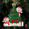 Custom Snowman Acrylic Ornament - Personalized Christmas Birthday Gifts For Mom, Dad, Brother, Sister, Kids - Love Warms Every Winter