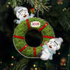 Custom Snowman Family Acrylic Ornament - Personalized Christmas Birthday Gifts For Family, Mom, Dad, Brother, Sister, Kids - Our Frosty Little Family
