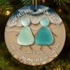 Custom Ceramic Ornament - Personalized Best Friend Christmas Birthday Gifts For Women, Besties, Sisters, BFF - True Friends Are Like Sea Glass
