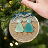 Custom Ceramic Ornament - Personalized Best Friend Christmas Birthday Gifts For Women, Besties, Sisters, BFF - True Friends Are Like Sea Glass