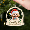 Custom Photo First Christmas Pet Acrylic Ornament - Personalized Christmas Birthday Gifts For Dog Lovers, Cat Lovers, Pet Dad And Mom, New Pet Ornament - All You Need Is Paws