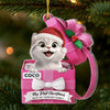 Custom First Christmas Pet Acrylic Ornament - Personalized Christmas Birthday Gifts For Dog Lovers, Cat Lovers, Pet Dad And Mom, New Pet Ornament - Our Furry Little Gift