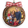 Custom Photo Wood Ornament - Personalized Christmas Birthday Gifts For Mom, Dad, Brother, Sister, Kids - Love Grows Best In Cozy Cabins