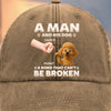 Custom Vintage Washed Denim Baseball Cap - Personalized Birthday Gifts For Dog Lovers, Dog Dad And Mom - Built For Dog Days