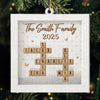 Custom Scrabble Acrylic Ornament - Personalized Christmas Birthday Gifts For Mom, Dad, Brother, Sister, Kids - Cherished Moments Shine The Brightest