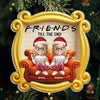 Custom Acrylic Ornament - Personalized Best Friend Christmas Birthday Gifts For Women, Besties, Sisters, BFF - Laughter Wrapped In Friendship