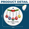 Custom Ceramic Ornament - Personalized Christmas Birthday Gifts For Mom, Dad, Brother, Sister, Kids - Joy Lives Within Us