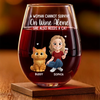 Custom Wine Glass - Personalized Christmas Birthday Gifts For Cat Lovers, Cat Mom And Dad - Life Needs A Purr