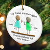 Custom Sea Glass Ceramic Ornament - Personalized Best Friend Birthday Gifts For Women, Besties, Sisters, BFF - Laugh Louder With You