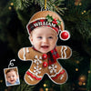 Custom Photo Acrylic Ornament - Personalized Christmas Baby Shower, Gender Reveal Gifts For New Moms, New Dads, New Parents - Tiny Joy Wrapped In Christmas Magic