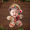 Custom Photo Acrylic Ornament - Personalized Christmas Baby Shower, Gender Reveal Gifts For New Moms, New Dads, New Parents - Tiny Joy Wrapped In Christmas Magic