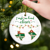 Custom Long Distance Ceramic Ornament - Personalized Best Friend Christmas Birthday Gifts For Women, Besties, Sisters, BFF - Far But Never Apart