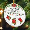 Custom Long Distance Ceramic Ornament - Personalized Best Friend Christmas Birthday Gifts For Women, Besties, Sisters, BFF - Held Beyond Borders