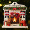 Custom Acrylic Ornament - Personalized Christmas Birthday Gifts For Mom, Dad, Brother, Sister, Kids - Love Gathers Where We Are