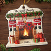 Custom Acrylic Ornament - Personalized Christmas Birthday Gifts For Mom, Dad, Brother, Sister, Kids - Love Gathers Where We Are