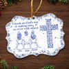 Custom Acrylic Ornament - Personalized Best Friend Christmas Birthday Gifts For Women, Besties, Sisters, BFF - Wrapped In Friendship And Joy