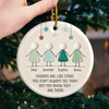 Custom Sea Glass Ceramic Ornament - Personalized Best Friend Christmas Birthday Gifts For Women, Besties, Sisters, BFF, Beach Lovers - Smoothed By Time Together