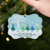 Custom Sea Glass Acrylic Ornament - Personalized Best Friend Christmas Birthday Gifts For Women, Besties, Sisters, BFF, Beach Lovers - Beautifully Weathered Together