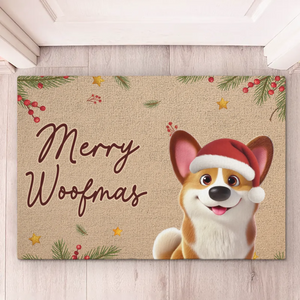 Custom Home Decor Decorative Mat - Personalized Christmas Birthday Gifts For Dog Lovers, Dog Dad And Mom - Merry Woofmas, Ya Filthy Human