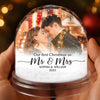 Custom Photo First Christmas Acrylic Snow Globe - Personalized Anniversary Christmas Wedding Gifts For Husband And Wife, Him And Her - The Start Of Our Forever