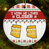 Custom Long Distance Ceramic Ornament - Personalized Best Friend Christmas Birthday Gifts For Women, Besties, Sisters, BFF - Always Close No Matter Miles