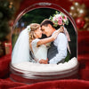 Custom Photo Acrylic Snow Globe - Personalized Anniversary Christmas Wedding Gifts For Husband And Wife, Him And Her - Spinning Into Forever