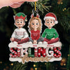 Custom Crochet Acrylic Ornament - Personalized Christmas Birthday Gifts For Brother, Sister - Built In Best Friend For Life