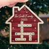 Custom Scrabble Wood Ornament - Personalized Christmas Birthday Gifts For Mom, Dad, Brother, Sister, Kids - Our Home, One Letter At A Time
