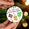 Custom Long Distance Ceramic Ornament - Personalized Christmas Birthday Gifts For Mom, Dad, Brother, Sister, Kids - From My Heart To Yours