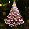Custom Crochet Acrylic Ornament - Personalized Christmas Birthday Gifts For Mom, Dad, Brother, Sister, Kids - Snowy Days Endless Laughs