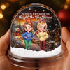 Custom Acrylic Snow Globe - Personalized Best Friend Christmas Birthday Gifts For Women, Besties, Sisters, BFF - Twinkling Nights With My Crew