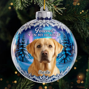 Custom Photo Acrylic Ornament - Personalized Pet Christmas Memorial Sympathy Gifts For Dogs, Cats - Always Missed Always Loved