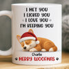 Custom Mug - Personalized Christmas Birthday Gifts For Dog Lovers, Dog Dad And Mom - Love At First Lick