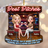 Custom Acrylic Ornament - Personalized Best Friend Christmas Birthday Gifts For Women, Besties, Sisters, BFF - Snowflakes Sparkle When We Are Together