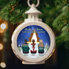 Custom Candlelight Lantern Ornament - Personalized Christmas Birthday Gifts For Brother, Sister - Shine Through Our Hearts