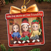 Custom Acrylic Ornament - Personalized Best Friend Christmas Birthday Gifts For Women, Besties, Sisters, BFF - Friendship Is The Real Magic